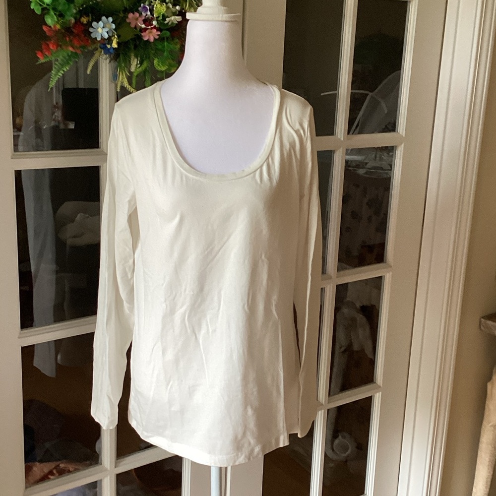 Joe Fresh Cream Long Sleeve Women's Top